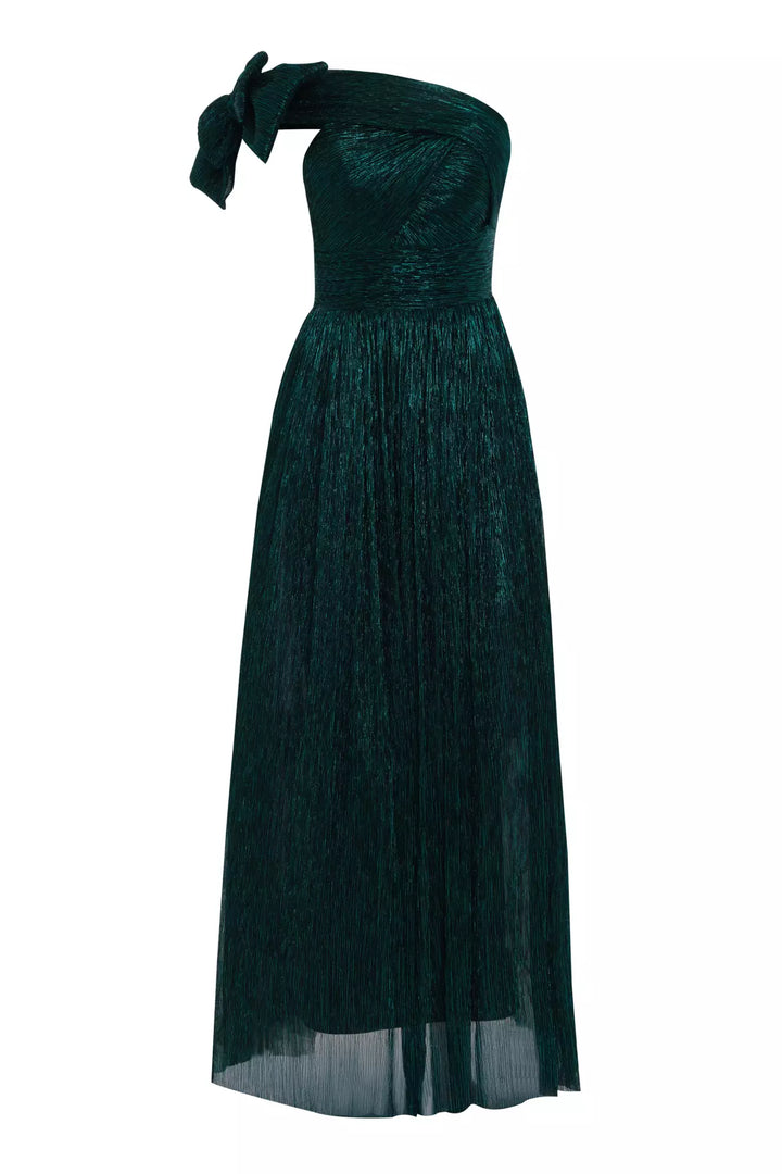 FRV Green moonlight single sleeve long dress - Loulé