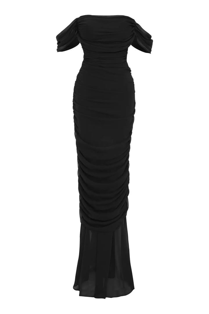 FRV Black chiffon sleeveless long dress - Richmond
