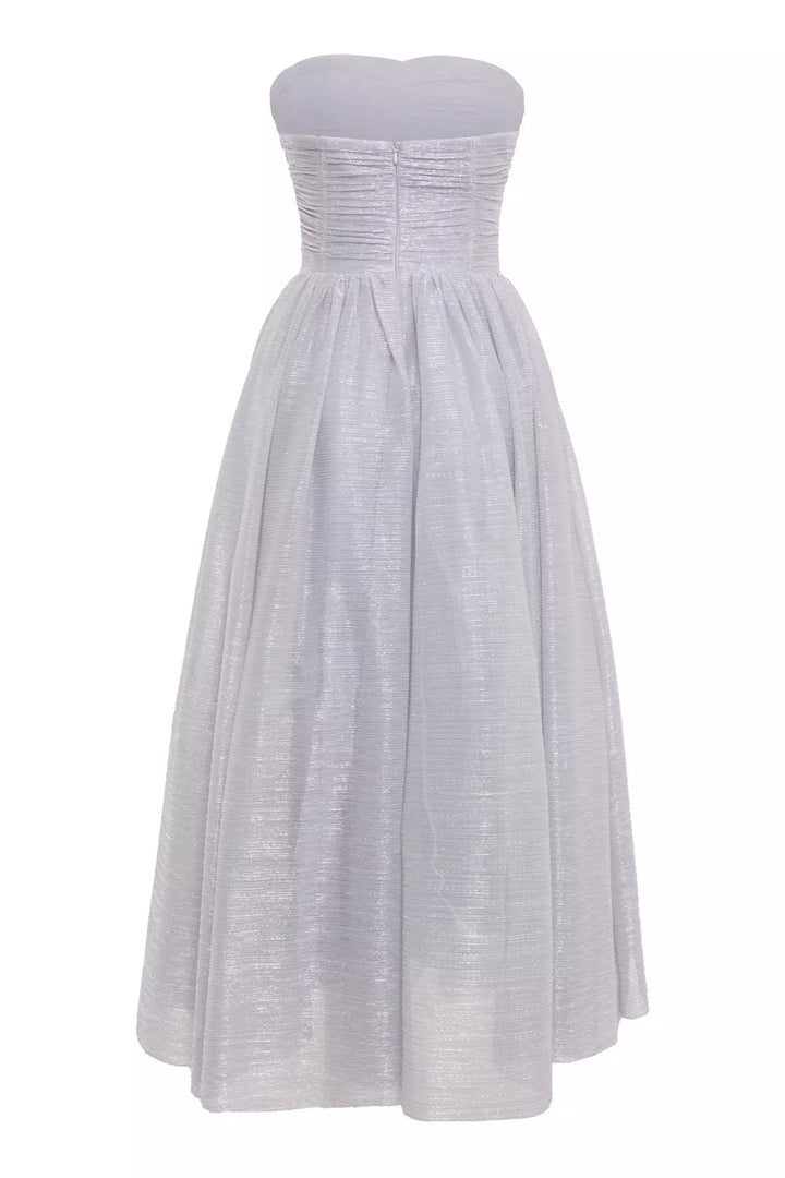 FRV Silver moonlight strapless long dress - Luxembourg