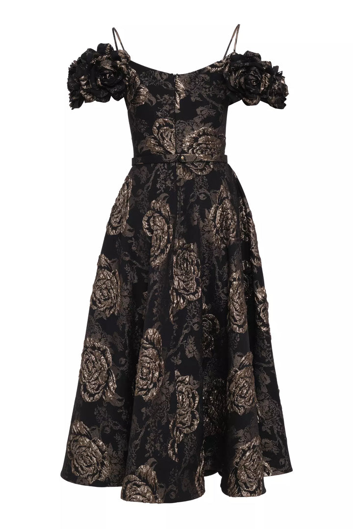 FRV Gold jakar sleeveless maxi dress - Llanelli