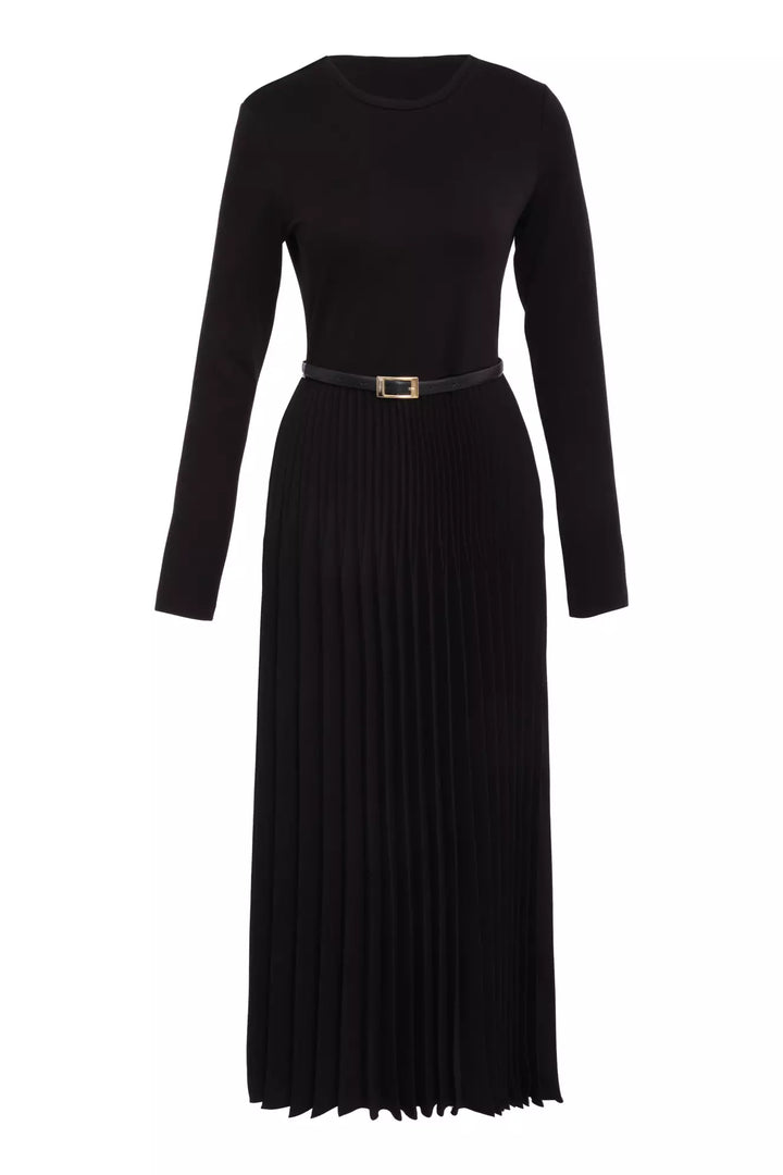 FRV Black knitted long sleeve maxi dress - Coeur dAlene