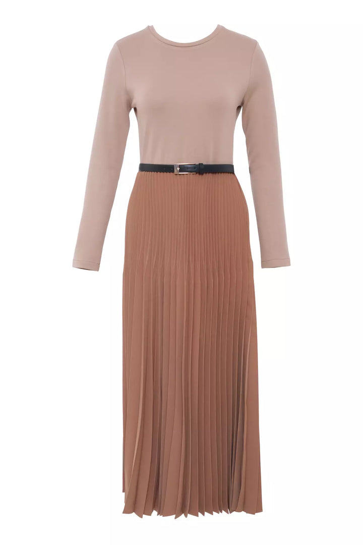 FRV Brown knitted long sleeve maxi dress - Bremerhaven
