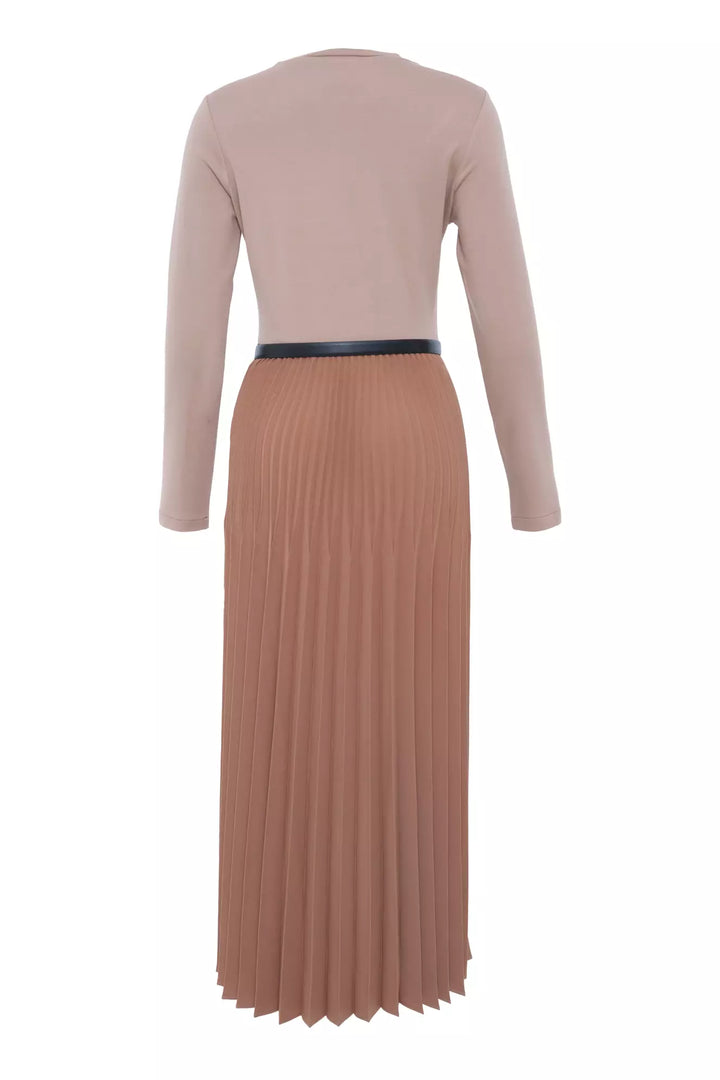 FRV Brown knitted long sleeve maxi dress - Bremerhaven