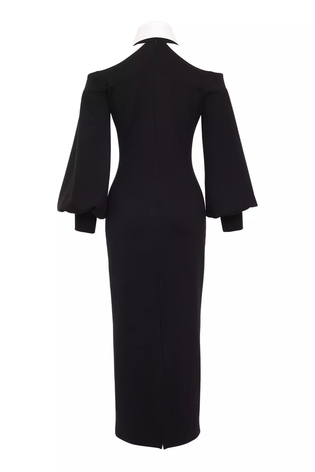 FRV Black knitted long sleeve long dress - Norman