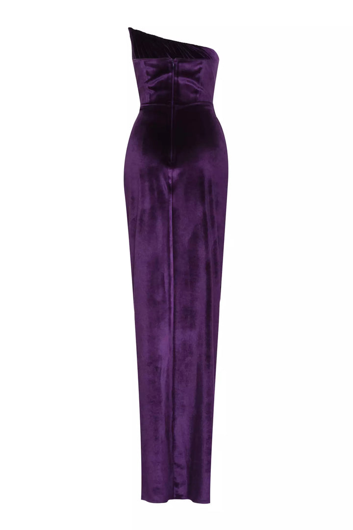FRV Purple velvet strapless long dress - Bath