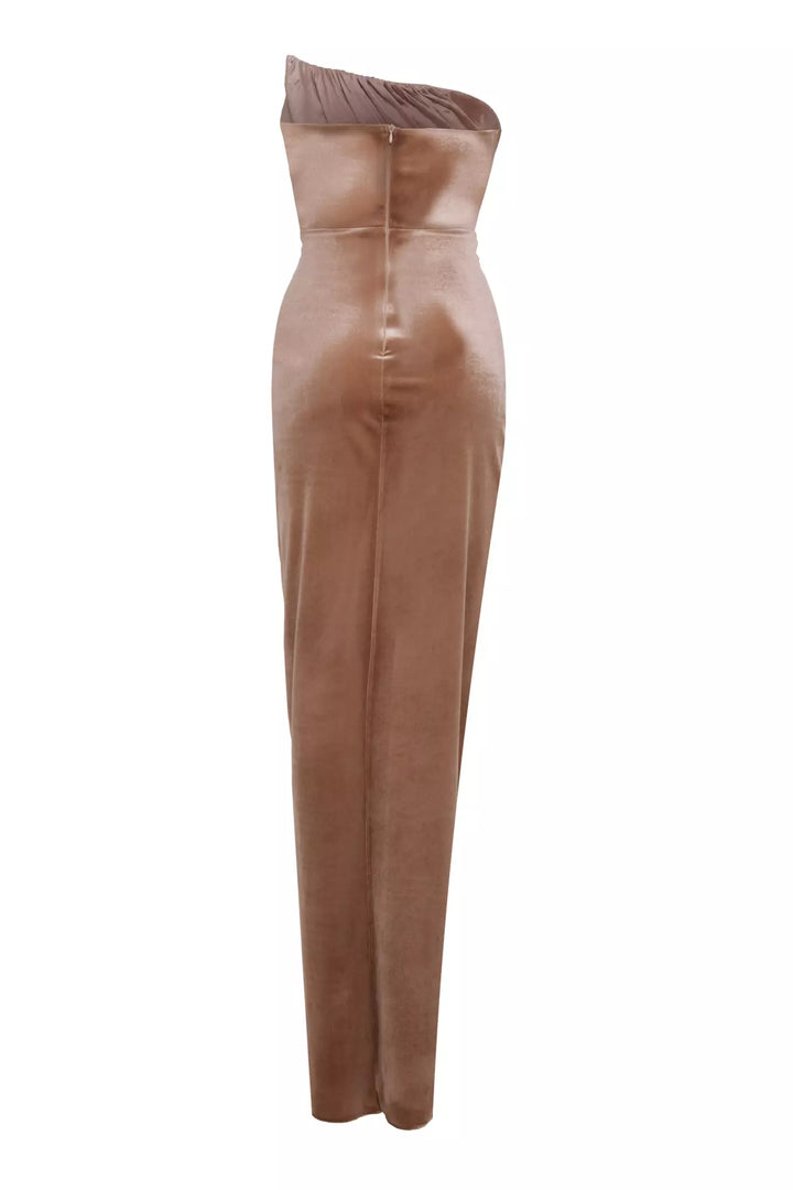 FRV Mink velvet strapless long dress - Ewell