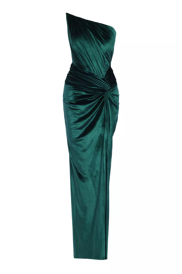 FRV Green velvet strapless long dress - Reno