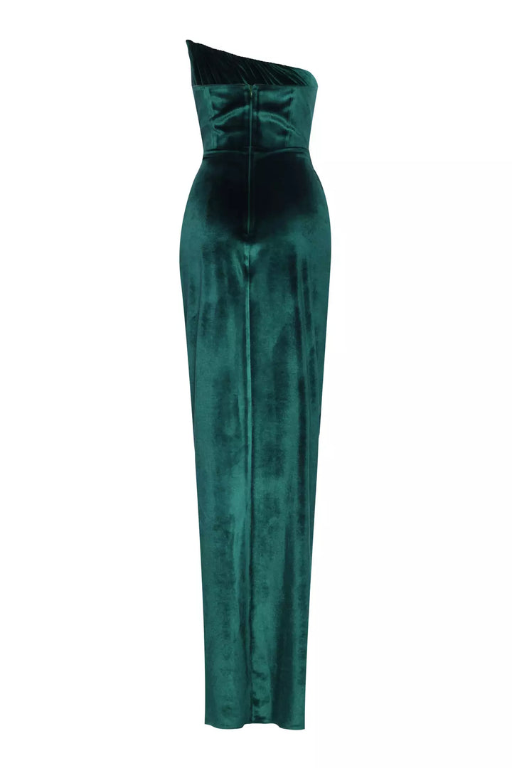 FRV Green velvet strapless long dress - Reno