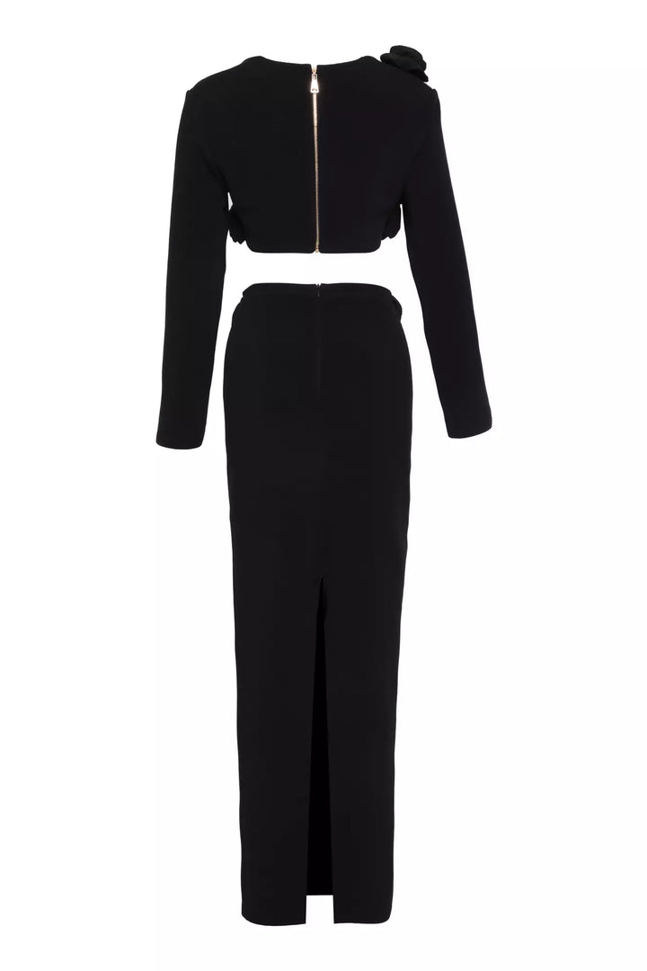 FRV Black knitted long sleeve midi dress - Moreno Valley