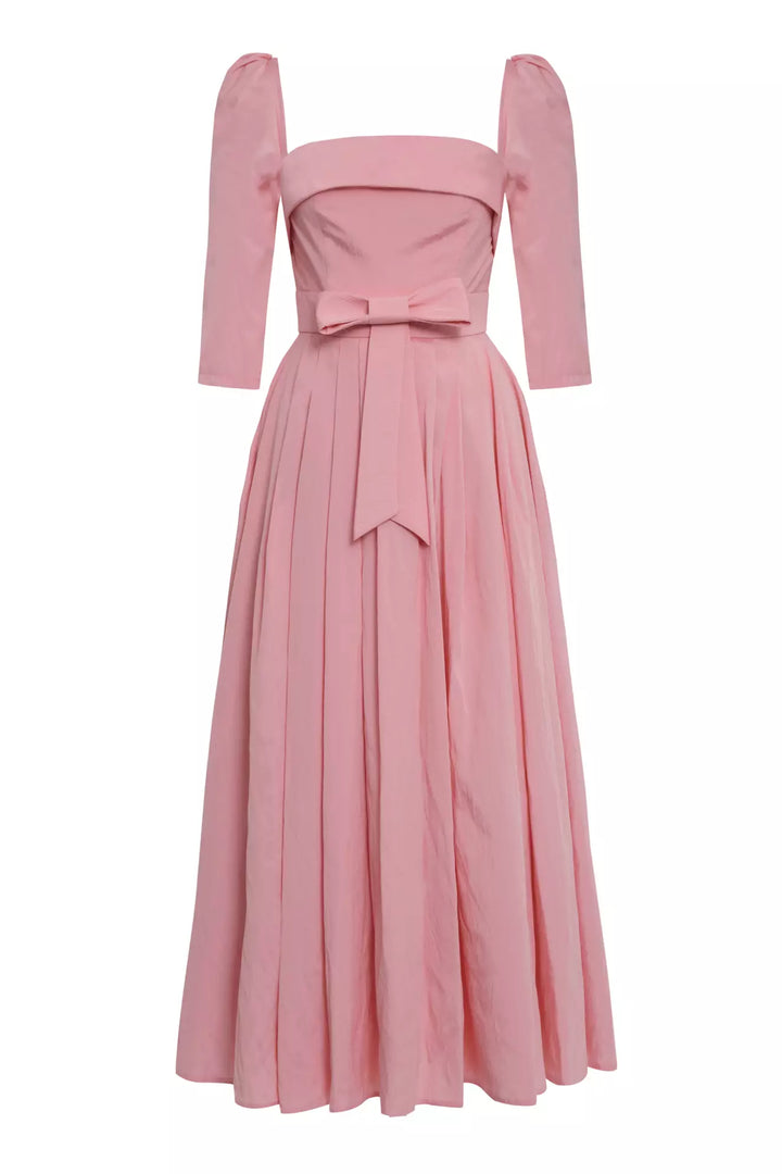 FRV Blush tafta long sleeve maxi dress - Altrincham
