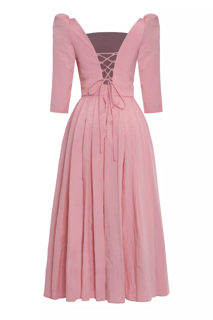 FRV Blush tafta long sleeve maxi dress - Altrincham