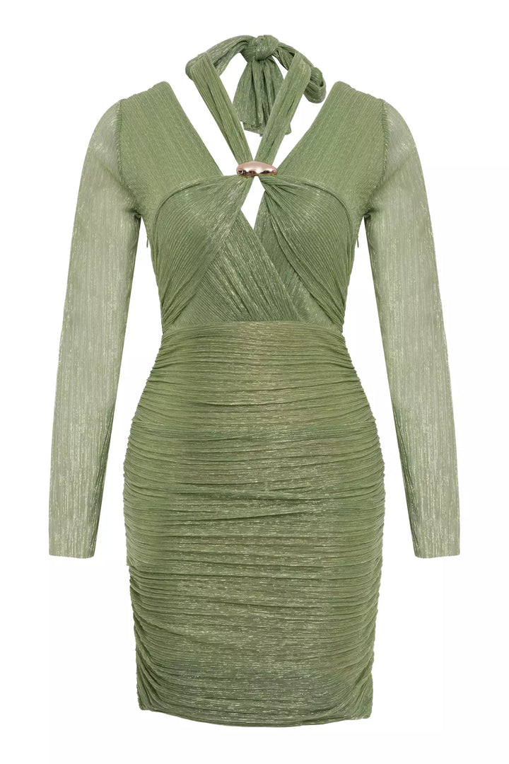 FRV Water green moonlight sleeveless mini dress - Bisceglie