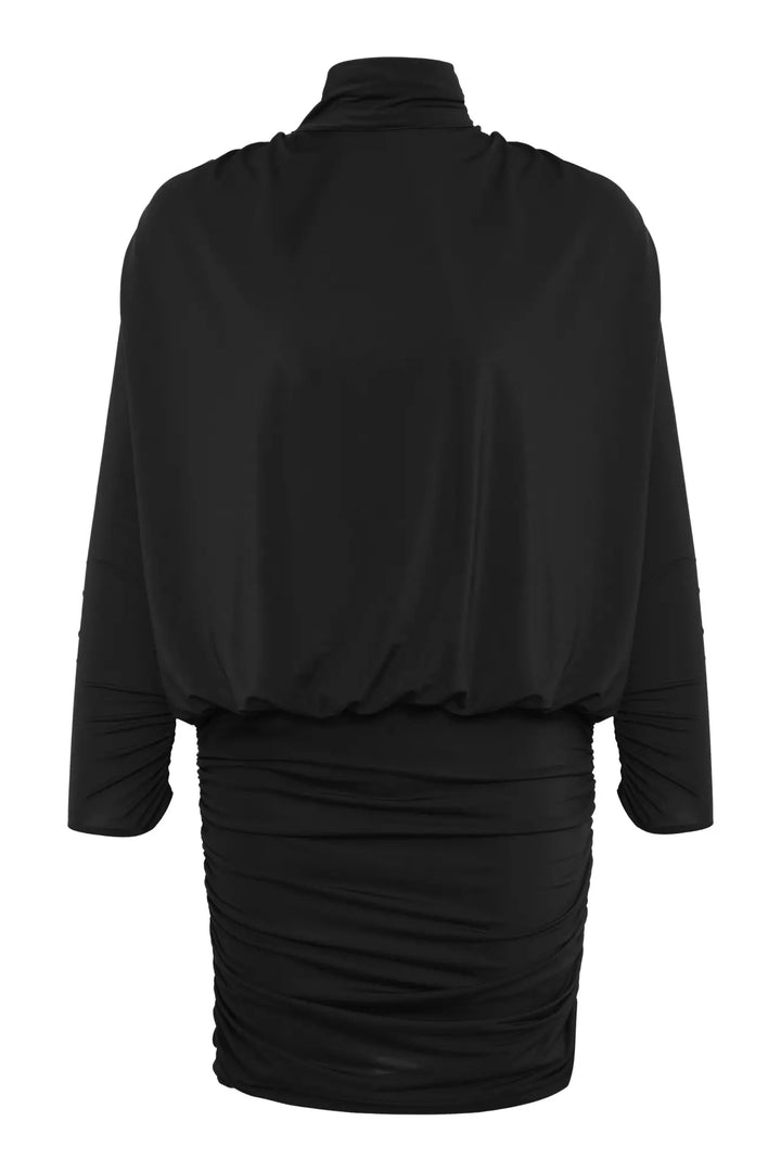 FRV Black knitted long sleeve mini dress - Merseburg
