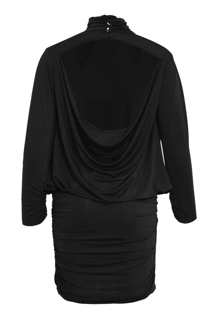 FRV Black knitted long sleeve mini dress - Merseburg