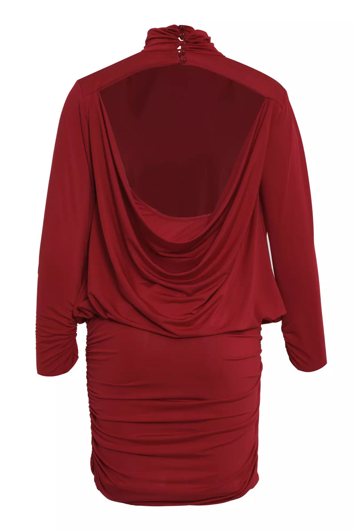 FRV Maroon knitted long sleeve mini dress - Northcote