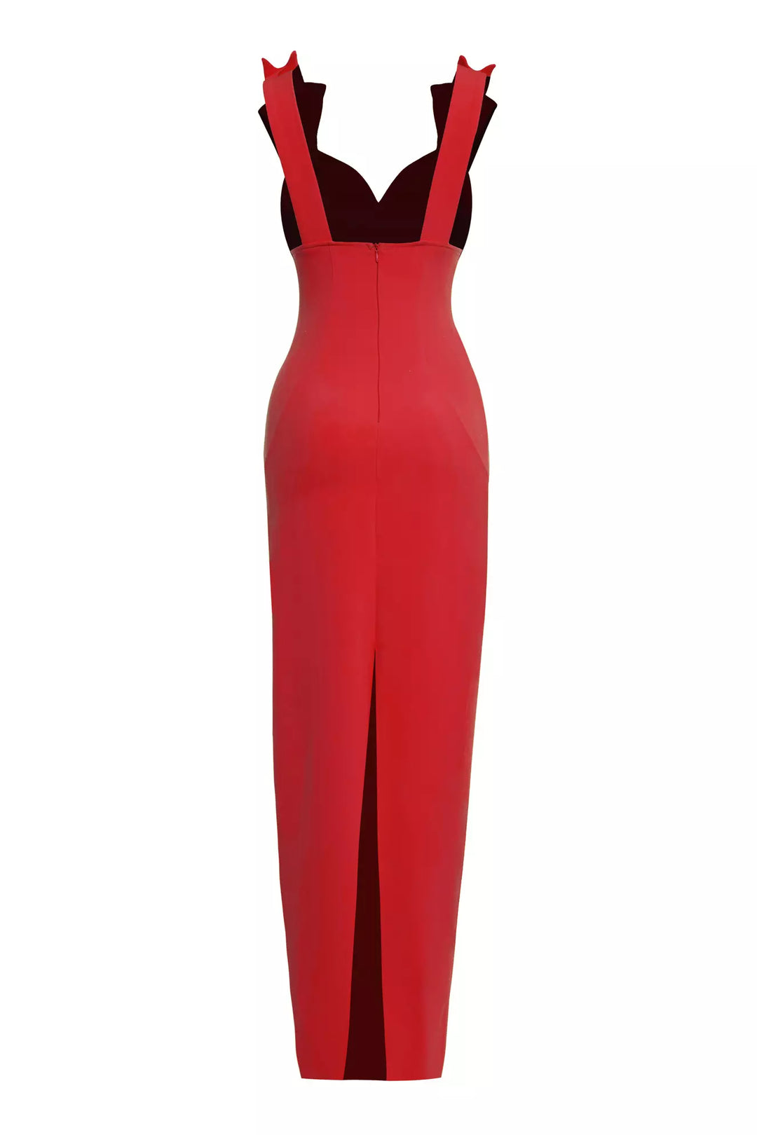 FRV Red crepe sleeveless long dress - Huddersfield