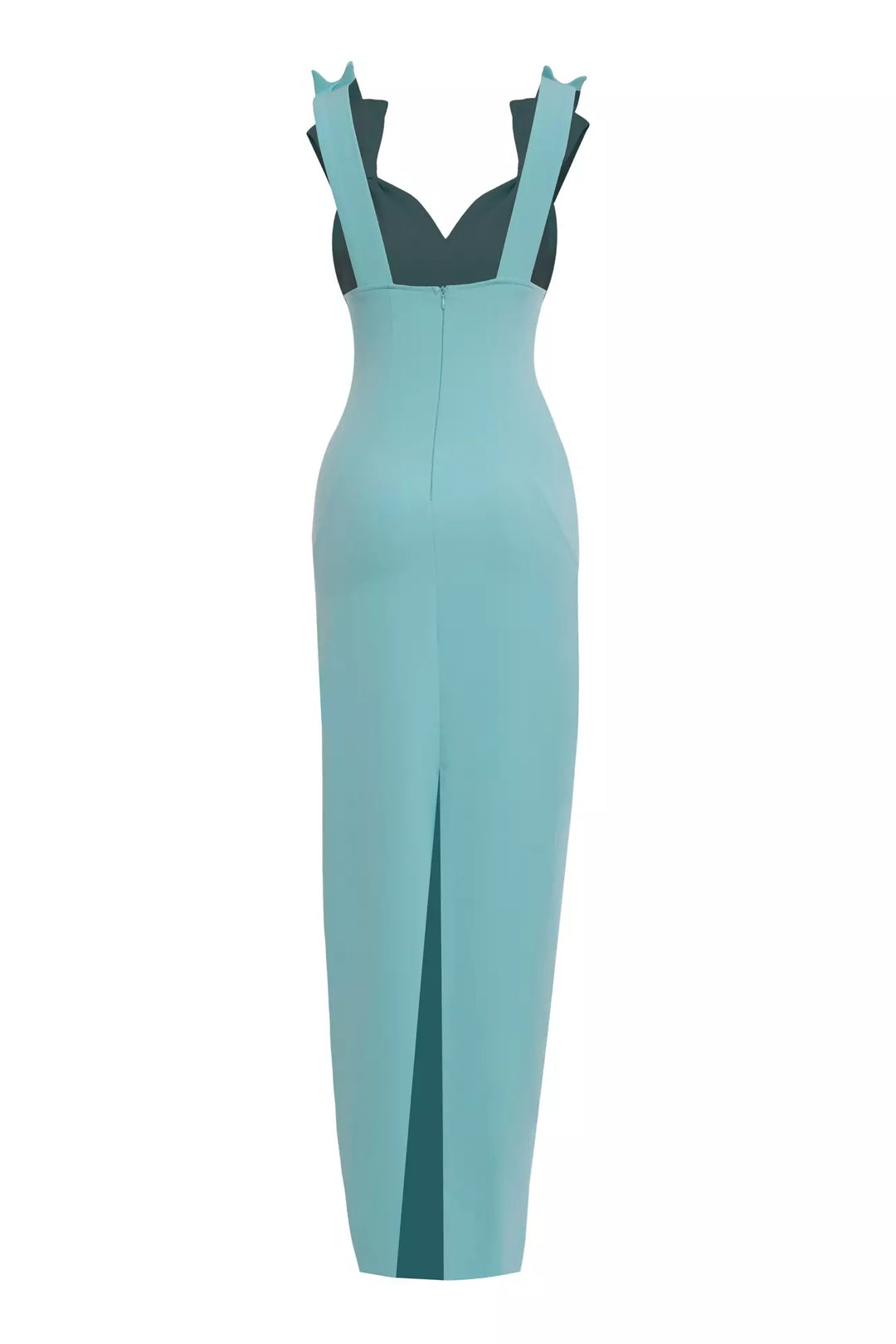 FRV Mint green crepe sleeveless long dress - Barletta