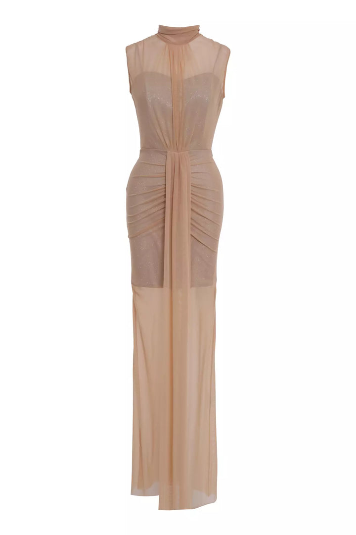 FRV Beige tulle sleeveless long dress - Toms River