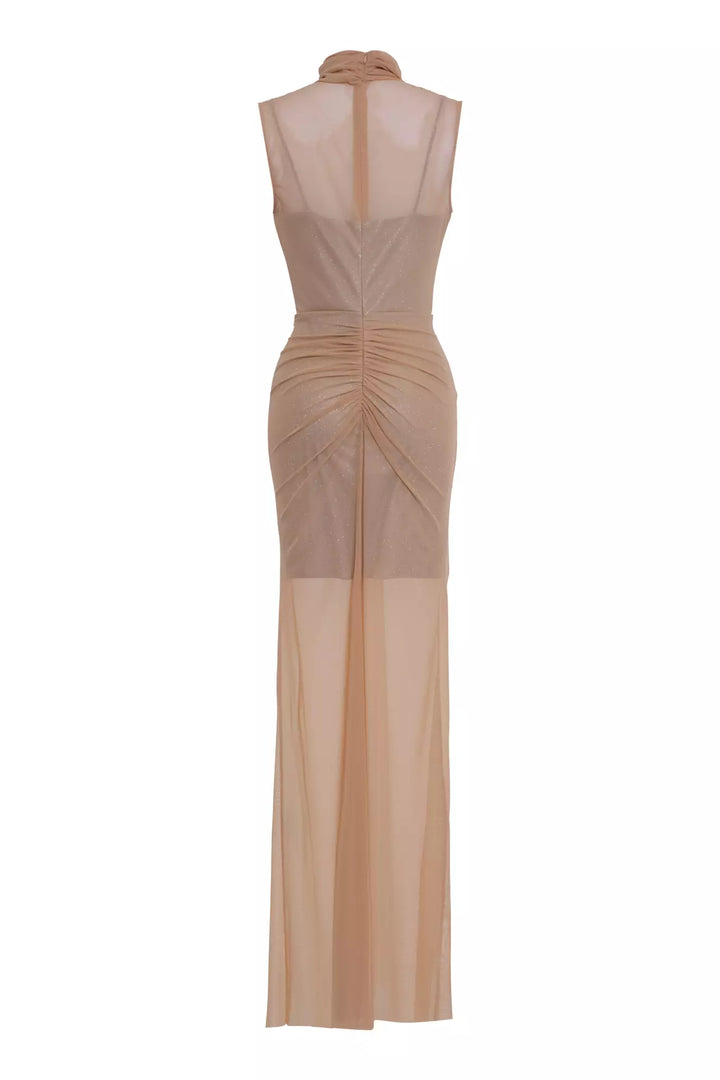 FRV Beige tulle sleeveless long dress - Toms River