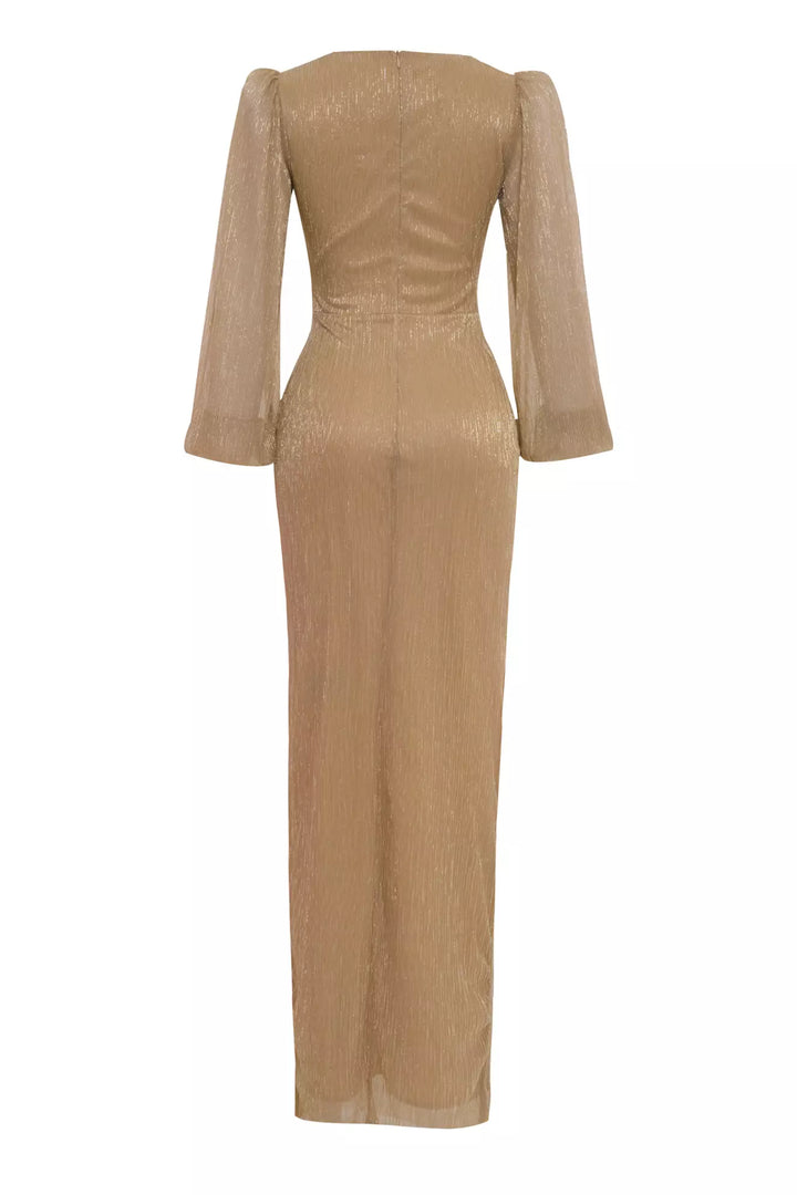 FRV Gold moonlight long sleeve long dress - Hacienda Heights