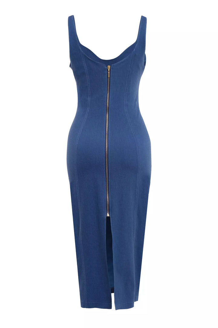 FRV Blue kot sleeveless midi dress - Mettmann