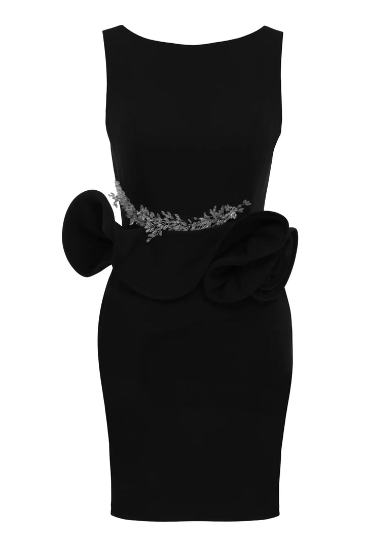 FRV Black crepe sleeveless mini dress - Hamburg