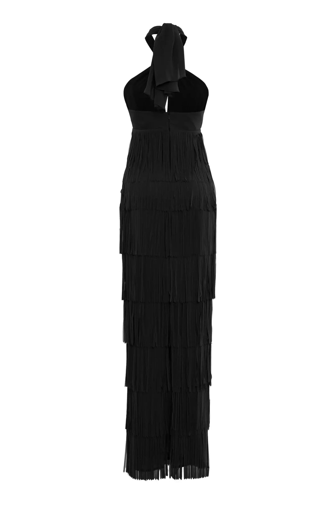 FRV Black chiffon sleeveless long dress - Alghero