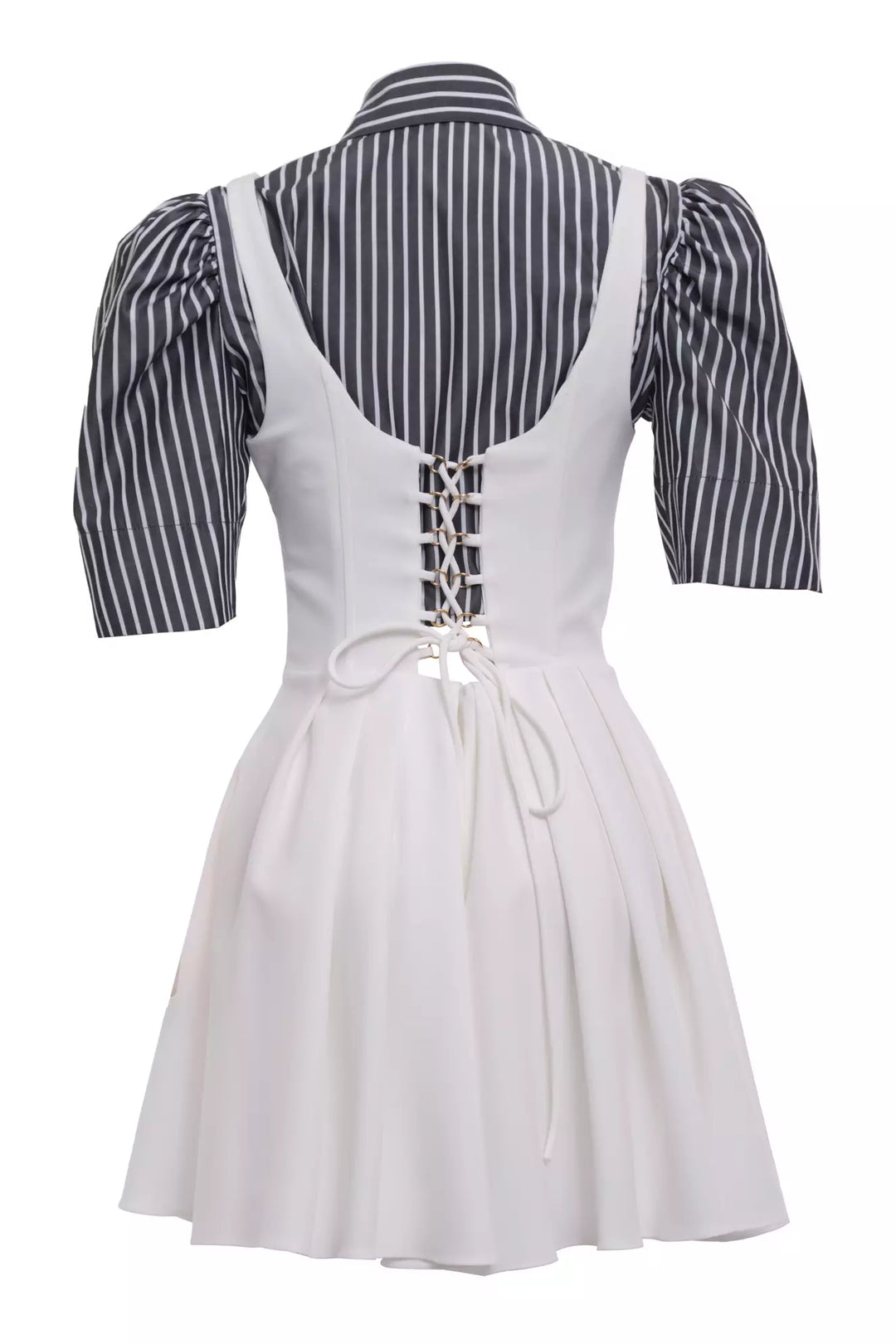 FRV White crepe short sleeve mini dress - Huntington Station