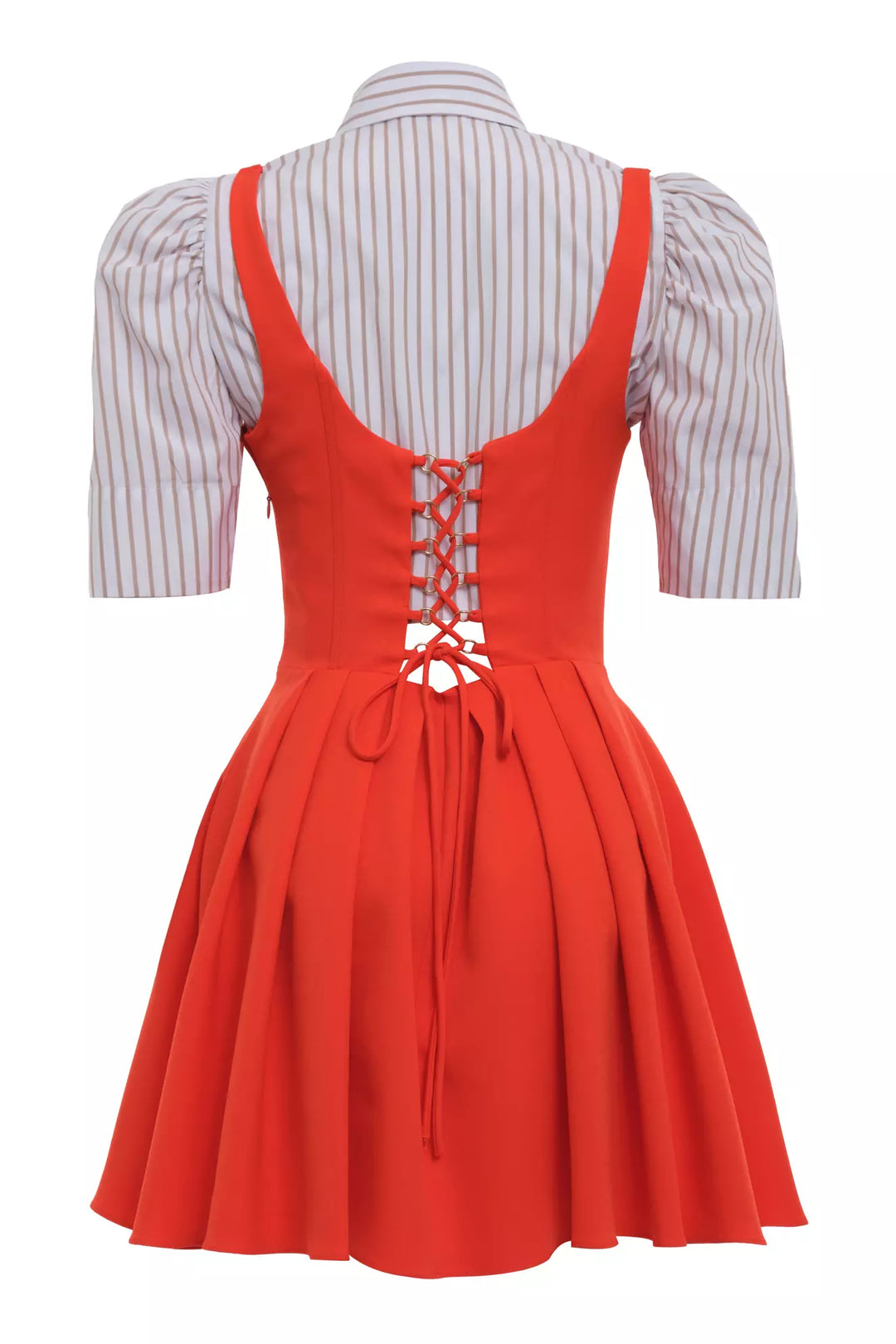 FRV Latte crepe short sleeve mini dress - Ballarat
