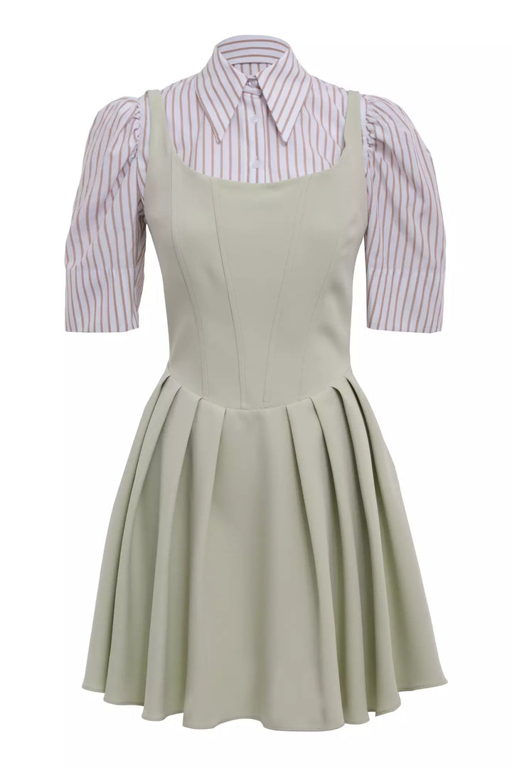 FRV Mint green crepe short sleeve mini dress - Palmerston North