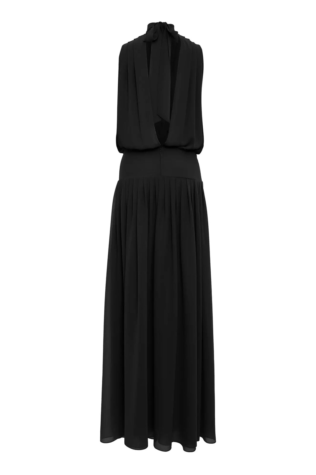 FRV Black chiffon sleeveless long dress - Drogheda