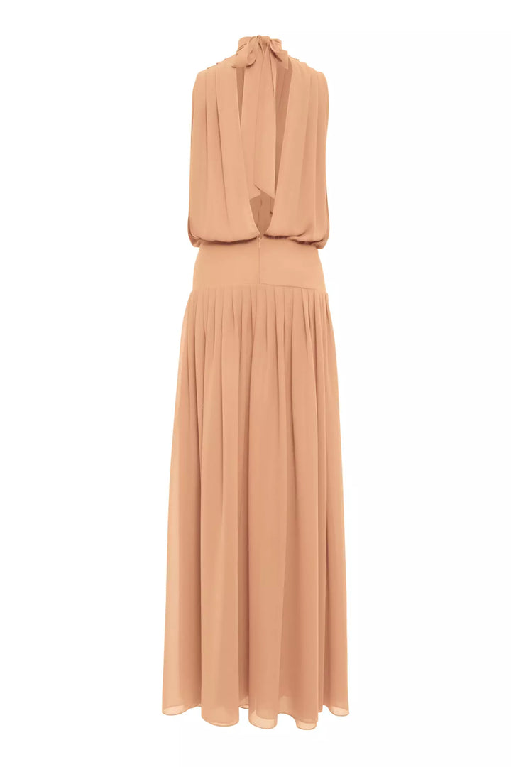 FRV Printed chiffon sleeveless long dress - Alton