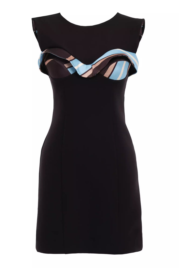 FRV Black crepe sleeveless mini dress - Hunedoara