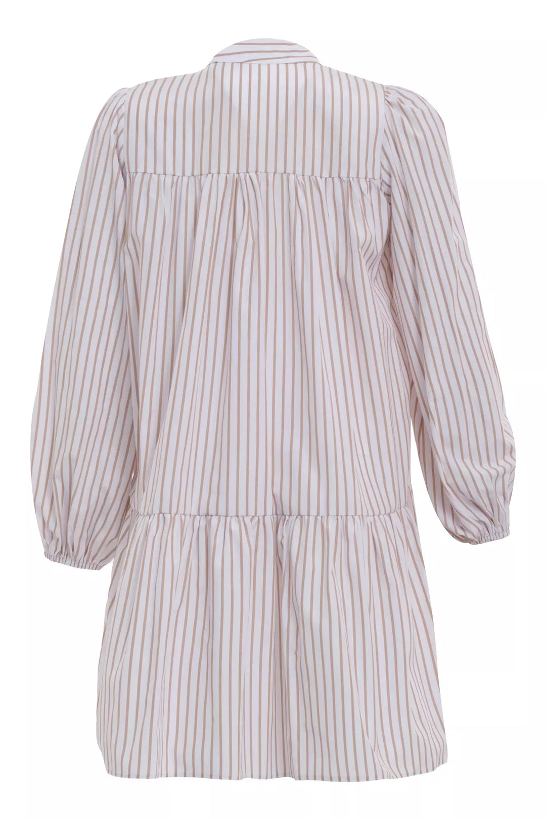 FRV Beige poplin long sleeve mini dress - Chelsea