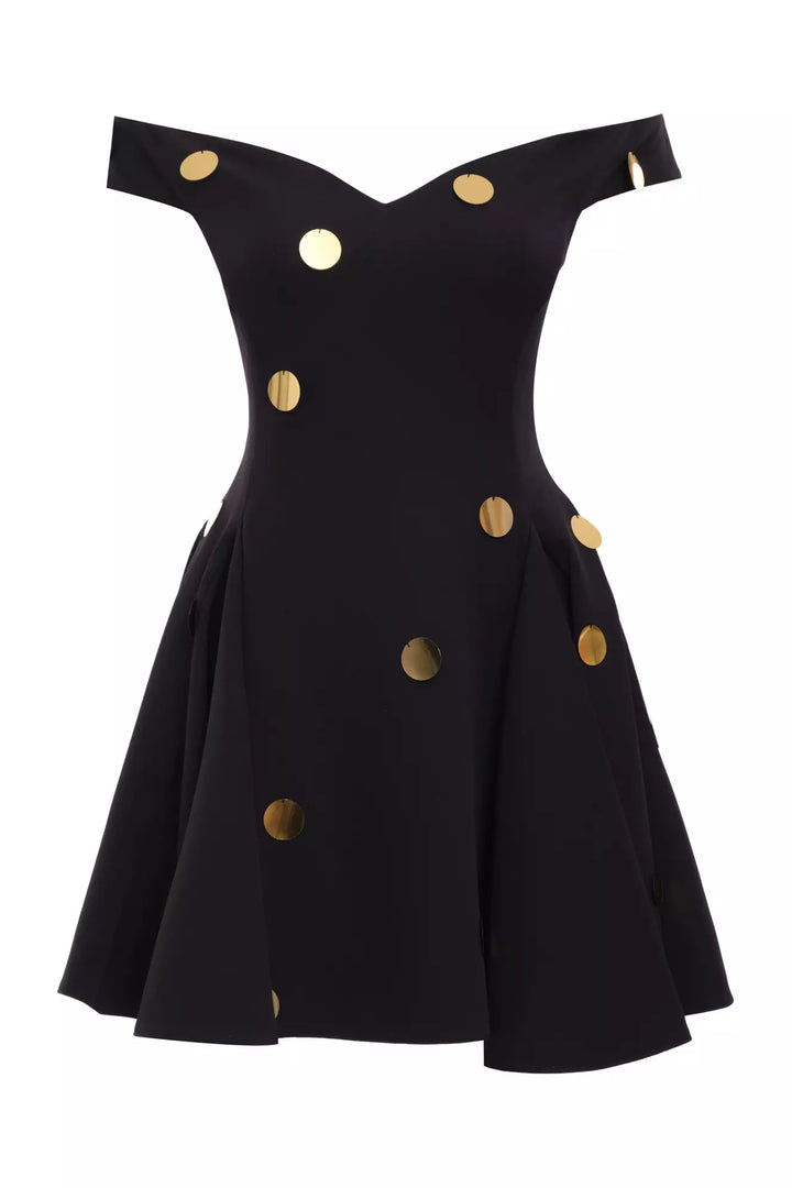 FRV Black crepe sleeveless mini dress - Coacalco