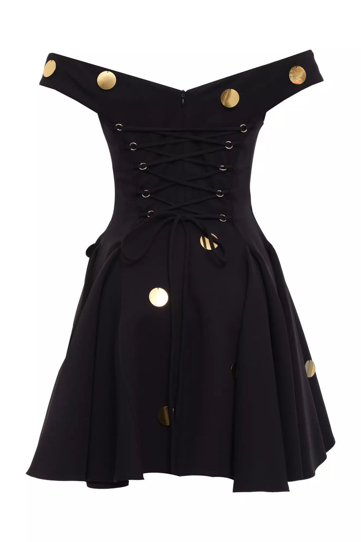 FRV Black crepe sleeveless mini dress - Coacalco