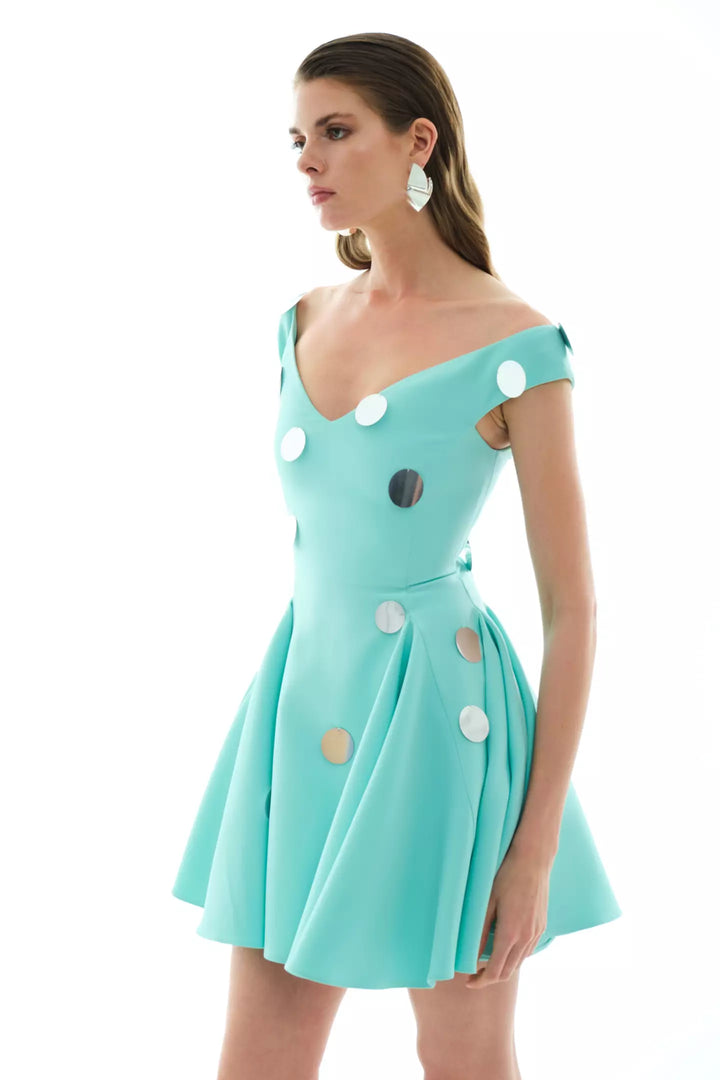 FRV Mint green crepe sleeveless mini dress - Canterbury