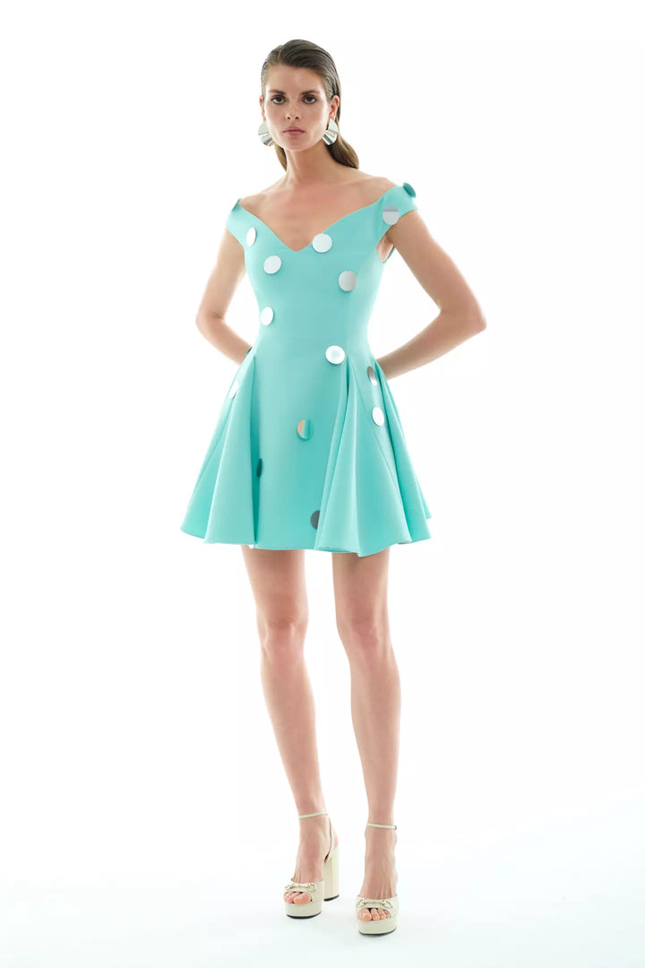 FRV Mint green crepe sleeveless mini dress - Canterbury