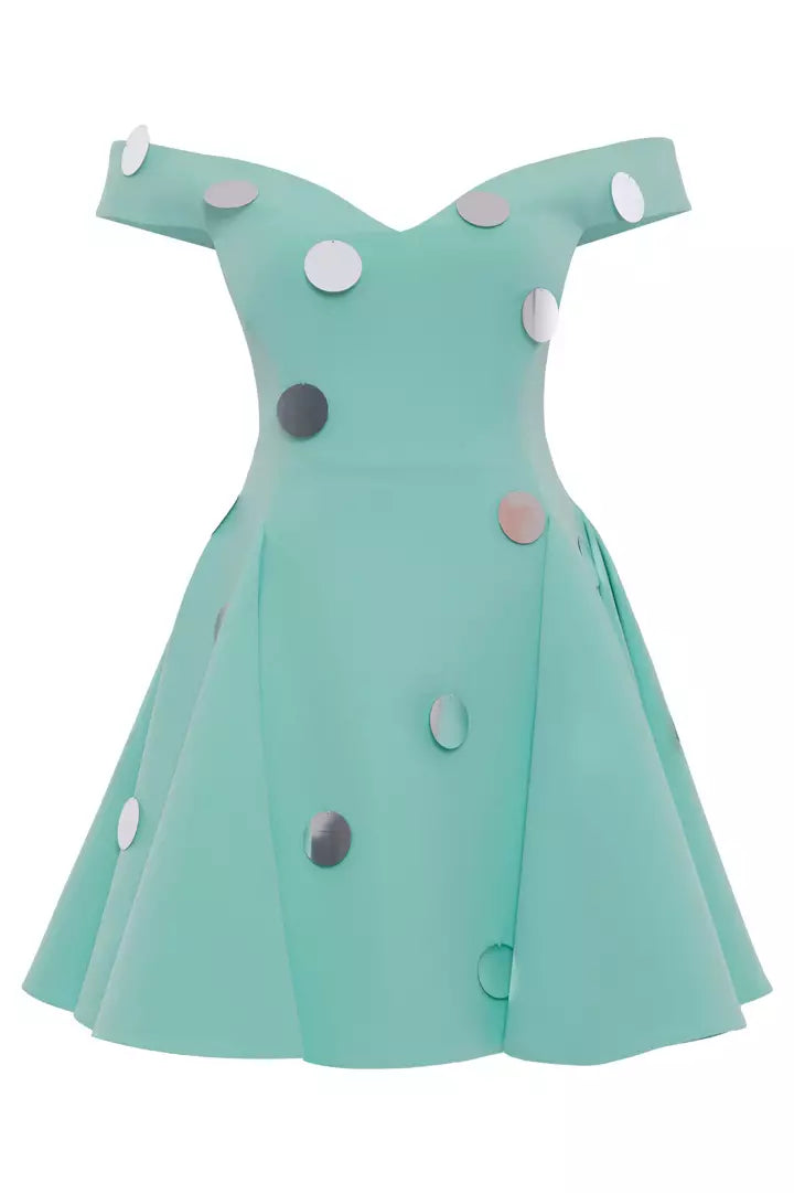 FRV Mint green crepe sleeveless mini dress - Canterbury
