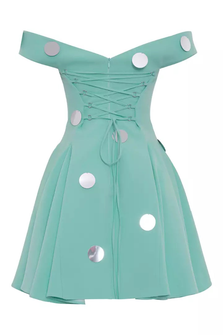 FRV Mint green crepe sleeveless mini dress - Canterbury