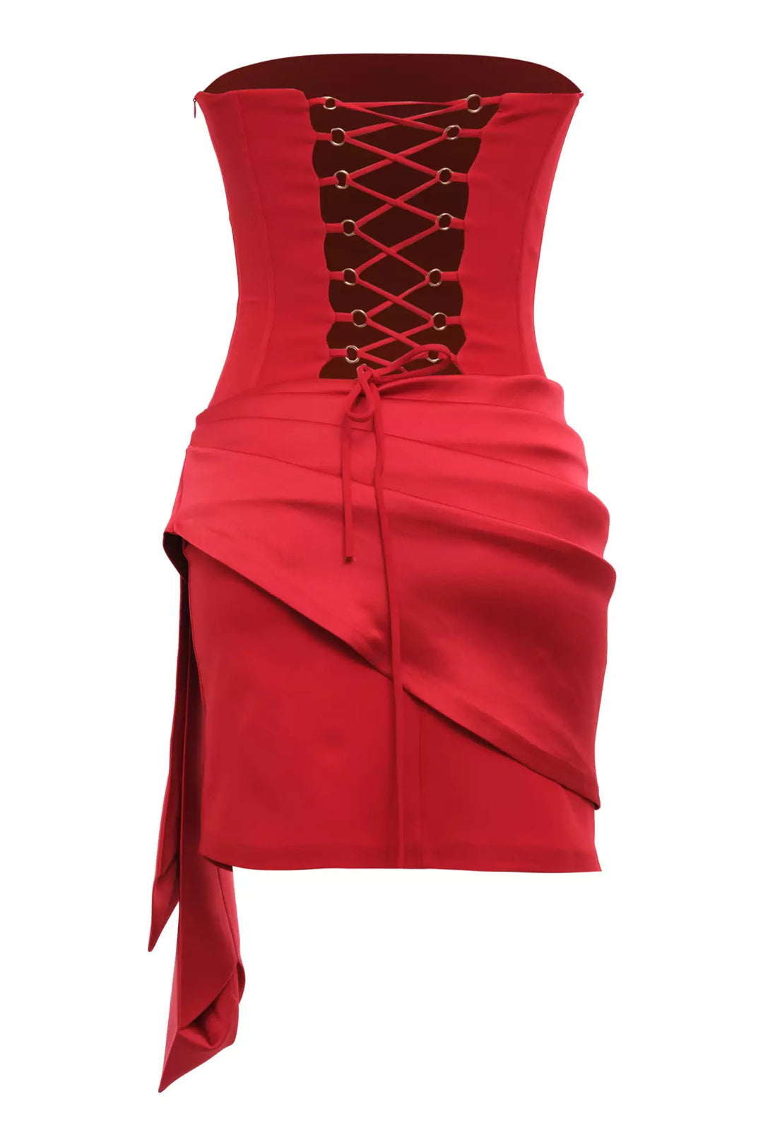 FRV Red crepe sleeveless mini dress - Beauvais