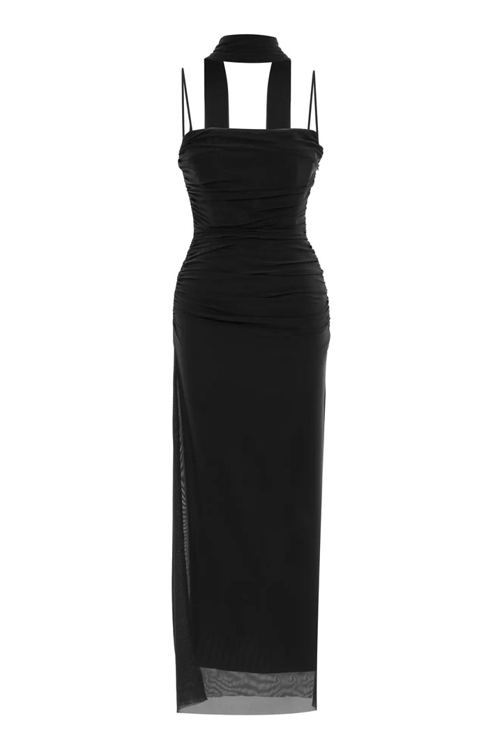 FRV Black tulle sleeveless long dress - Haverhill