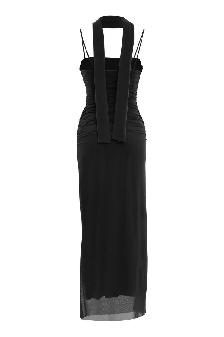 FRV Black tulle sleeveless long dress - Haverhill
