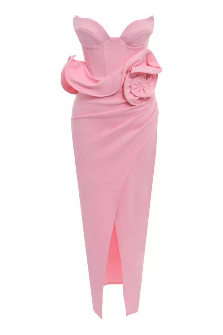 FRV Pink crepe sleeveless midi dress - Falkensee