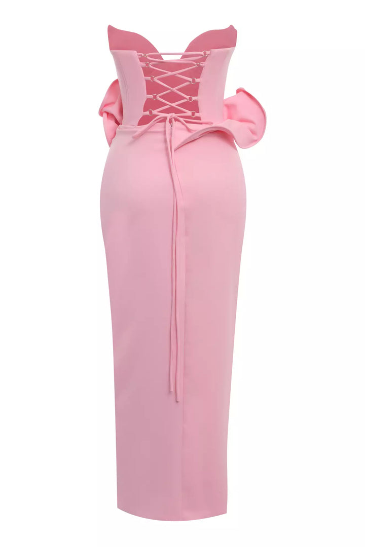 FRV Pink crepe sleeveless midi dress - Falkensee