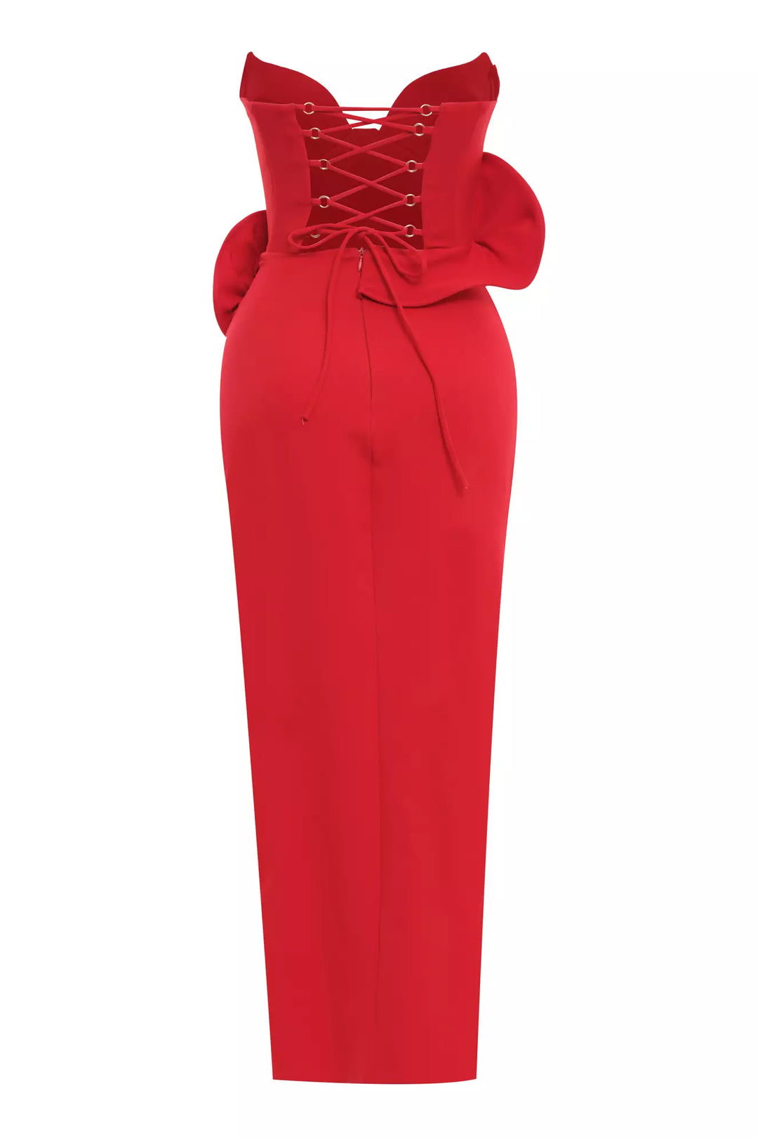 FRV Red crepe sleeveless midi dress - Karlsruhe