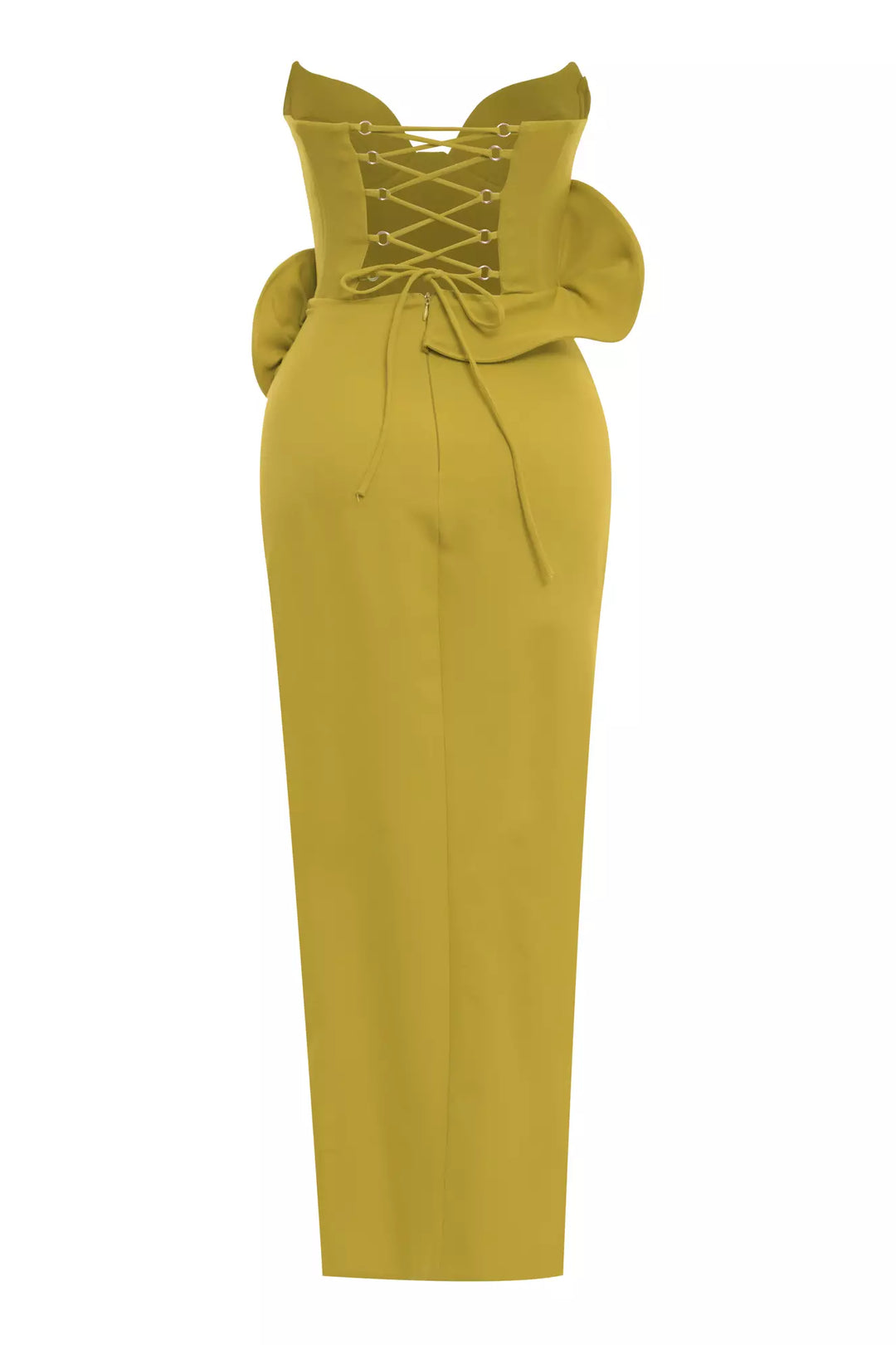 FRV Peanut green crepe sleeveless midi dress - Dudley
