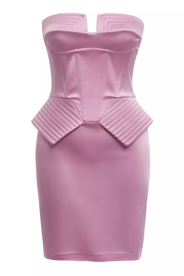 FRV Pink satin sleeveless mini dress - Saint-Brieuc