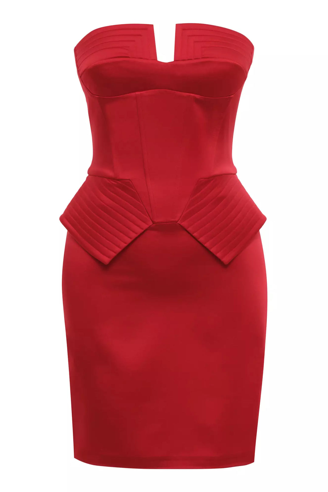 FRV Red satin sleeveless mini dress - San Luis