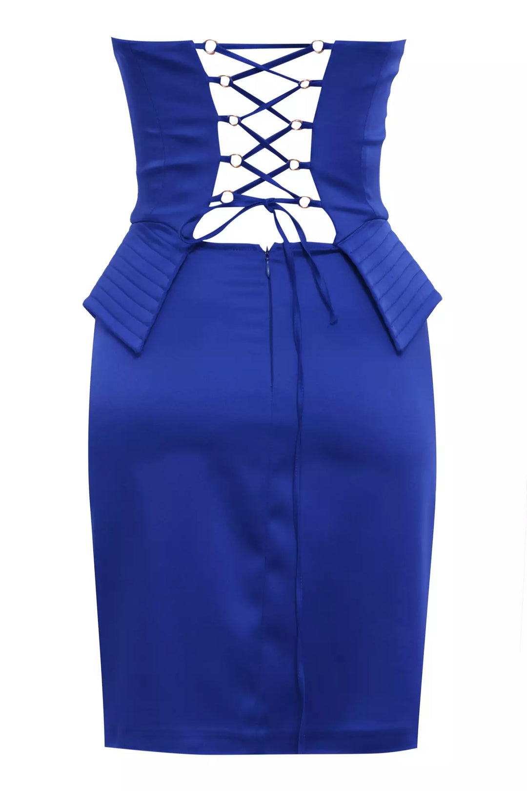 FRV Blue satin sleeveless mini dress - Porta Westfalica